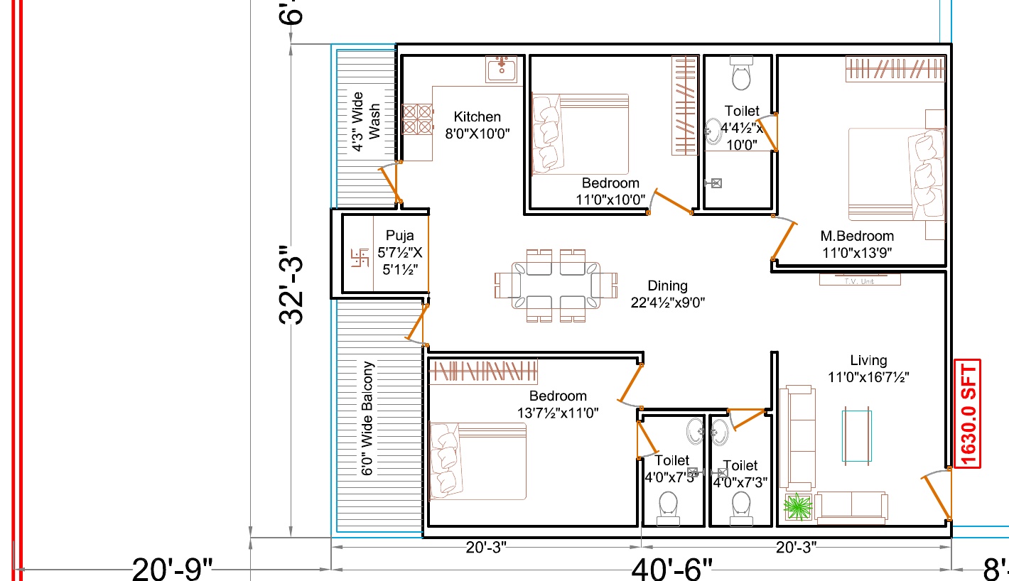Unit 103 floor plan